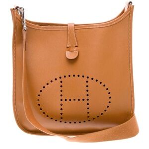 Hermes Evelyne III 29 Leather Shoulder Bag with Perforated “H” Hermes Logo